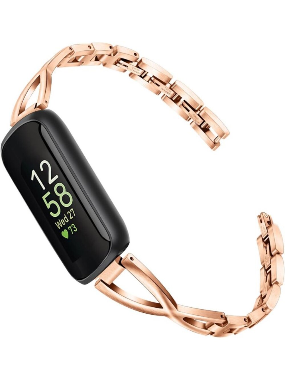 Stylish Stainless Steel Watchband for Fitbit Inspire 2/HR - Women's Jewelry